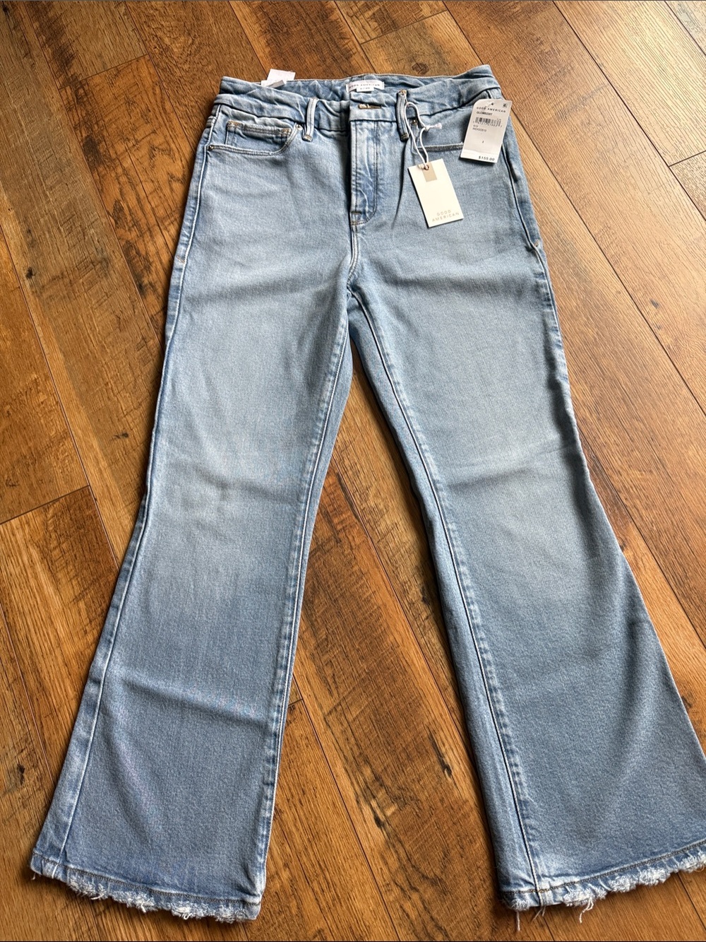 Good American Light Blue Wide-Leg Jeans